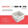 Bocchi 18 in W x 18 in L x 8 in H, Fireclay, Fireclay Kitchen Sink 1359-001-0120